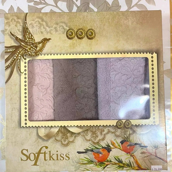 Set Of 6 Towels In A Box  - Bath Hand Towel 💯 % Cotton Made In Turkey - Picture 1 of 6